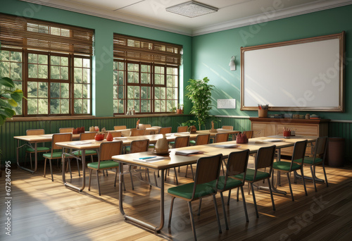 A classroom at school