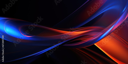 Futuristic abstract background with flowing shapes.