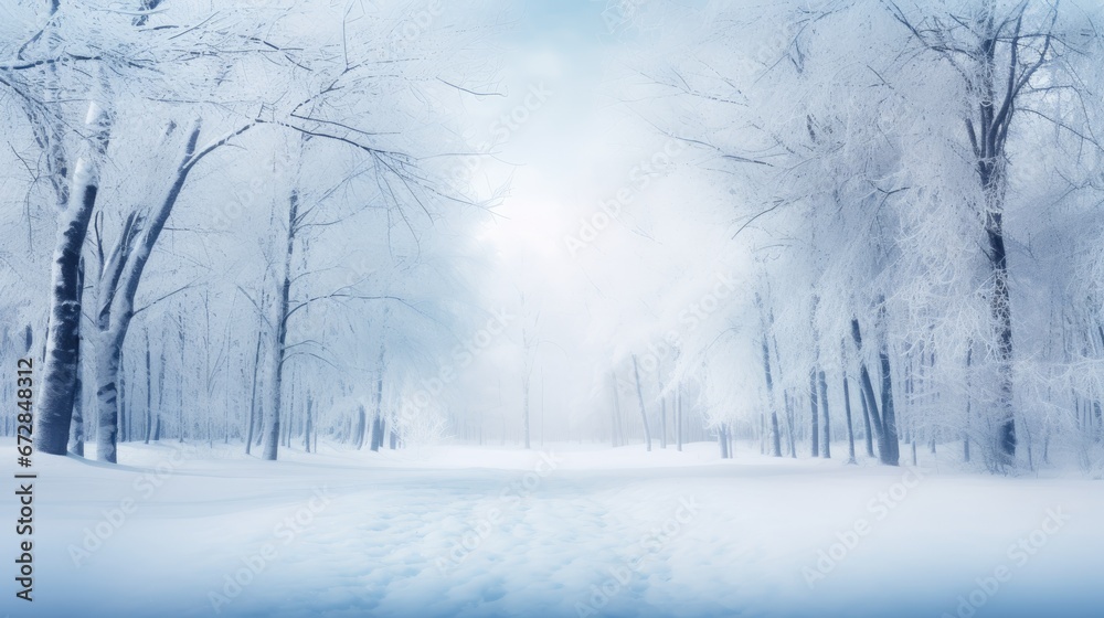 Obraz premium Winter landscape. Winter forest. Snowy weather. Winter background