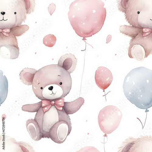 Bear water colour pattern