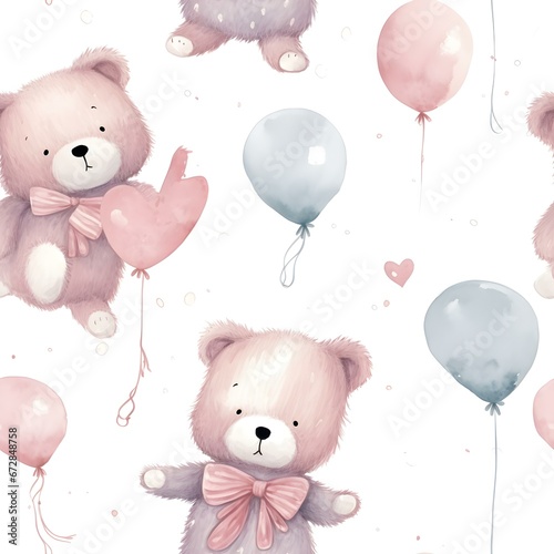 Bear water colour pattern