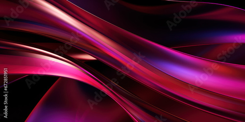 Metallic pink curves intertwine in a close-up abstract.