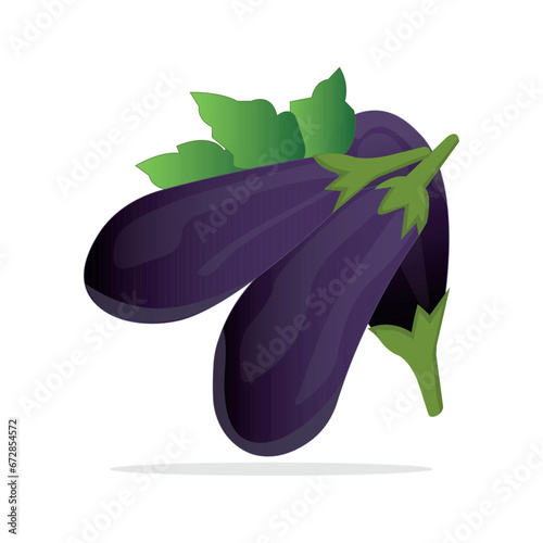 Eggplant cartoon vegetable illustration vector art