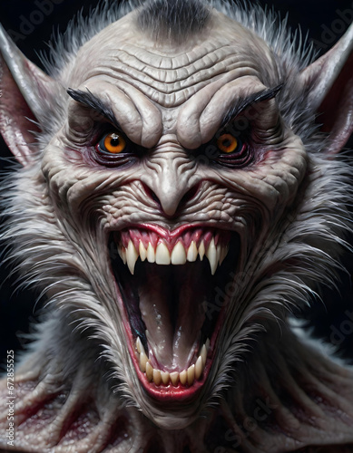 scary demon vampire creature. generative ai