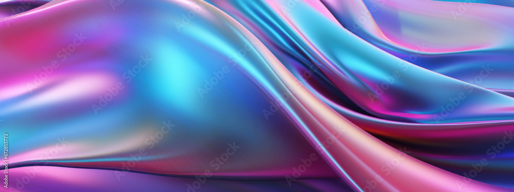 Holographic fabric in motion, captured in a 3D abstract visualization. Holographic fabric in motion, captured in a 3D abstract visualization.
