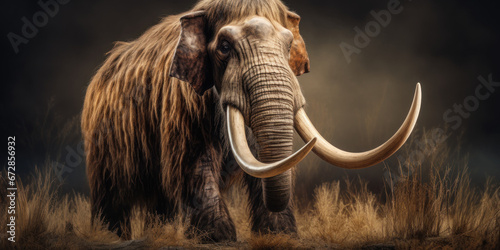 Stunning detail realistic mammoth depiction.