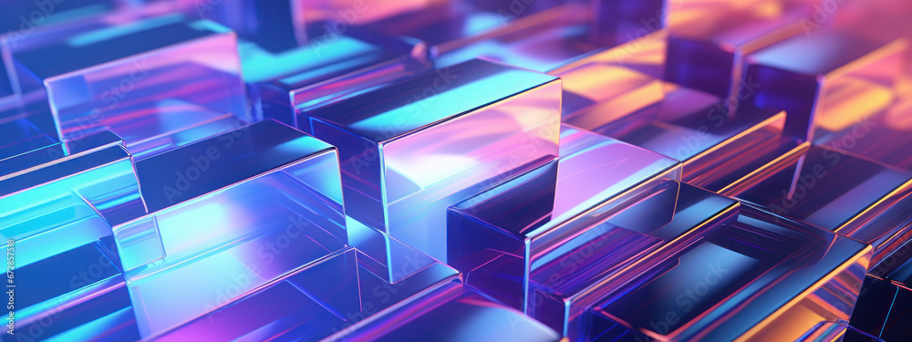 Futuristic hologram cube pattern. Futuristic hologram cube pattern.