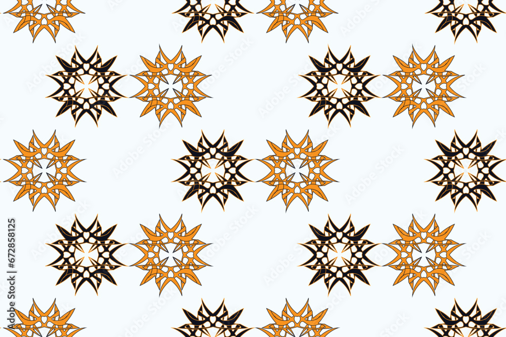 Seamless pattern. Thorn and star patterns Seamless pattern. Thorn and star patterns