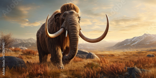 Majestic mammoth in natural habitat.