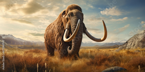 Majestic mammoth in natural habitat.