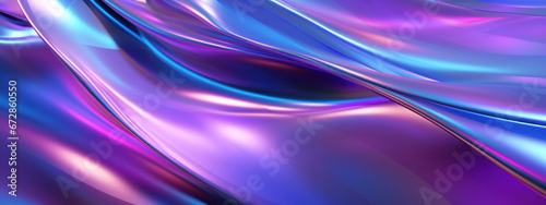 Surreal 3D depiction of a radiant  undulating holographic textile.