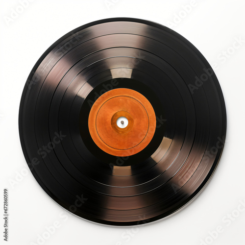 Isolated Phonoograph LP Vinyl Record Bllank Mockup