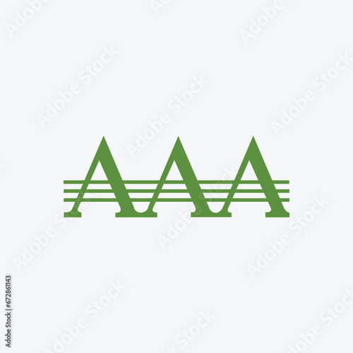letters aaa text logo design vector format