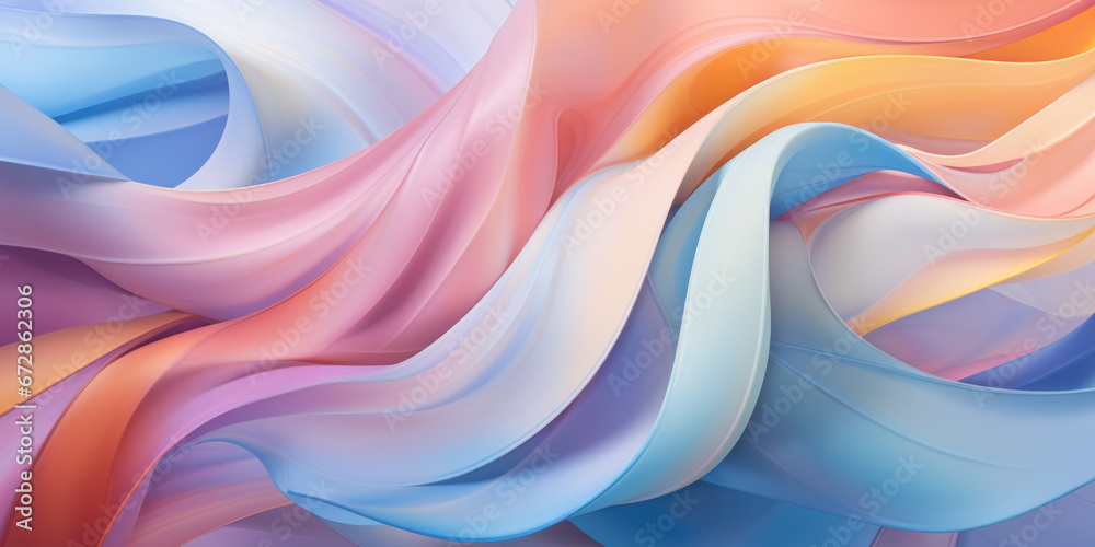 Ethereal pastel ribbons flow. Ethereal pastel ribbons flow.