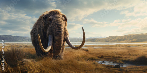 Majestic mammoth in natural habitat.