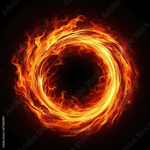 Ring of fire isolated on a ...