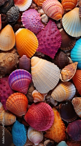 Colorful Ocean Sea Shells Arrangement 