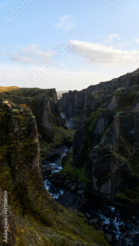 fjadrargljufur canyon in the south of iceland