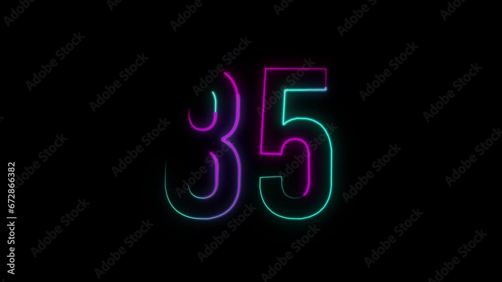 Neon number 85 with alpha channel, neon numbers Neon number 85 with alpha channel, neon numbers