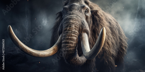 Detailed prehistoric mammoth.