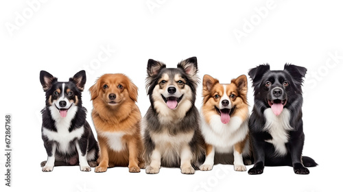 Dogs isolated on transparent or white background generative ai © GHart