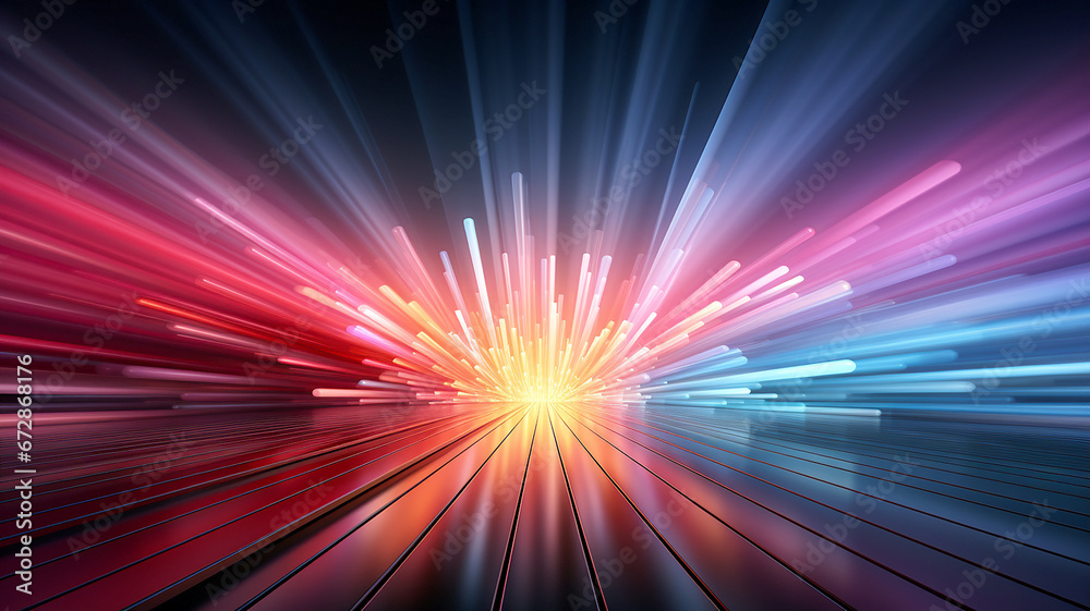 Fototapeta premium Colorful abstract gradient glowing stripes and structures
