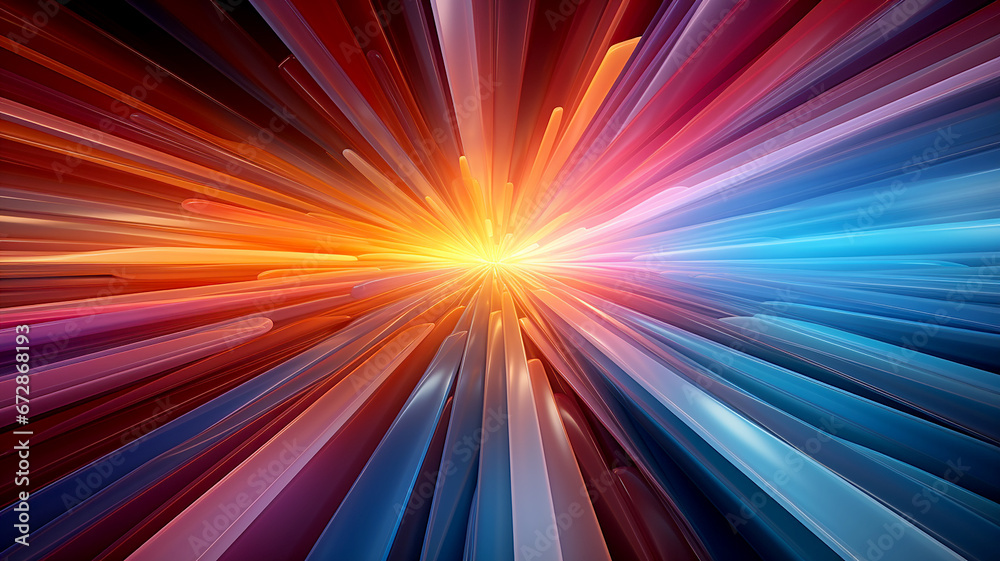 Fototapeta premium Colorful abstract gradient glowing stripes and structures