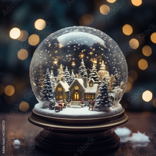 Snow globe with a miniature winter scene © Edgars
