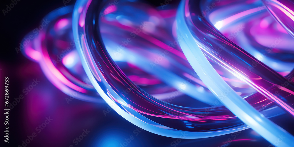 Tangled neon wires captured in a macro perspective. Tangled neon wires captured in a macro perspective.