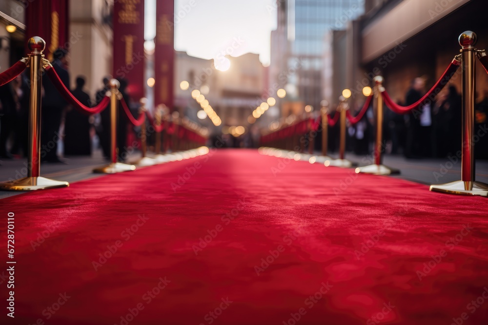 Red Carpet At Movie Premiere. Сoncept Glamorous Fashion, Celebrity Style, Paparazzi Moments, Vip Arrivals, Movie Star Interviews
