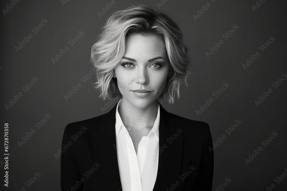 Smiling Businesswoman With Blonde Hair Close Up Portrait