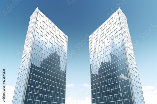 Tall, Sleek Office Towers Symbolizing Finance And Economy