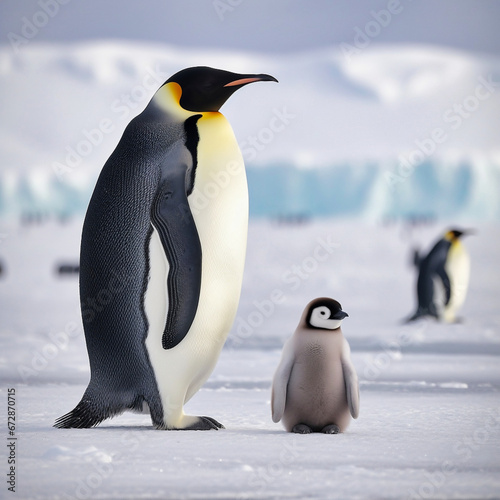 Emperor - the largest type of penguin 