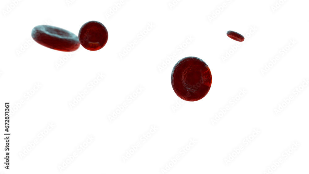 Red blood cells flowing through an artery on a transparent background. Red blood cells flowing through an artery on a transparent background.