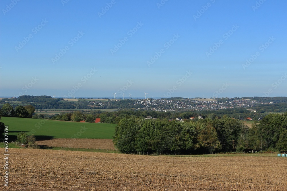 Scenic view of view of Frondenberg in the beautiful Sauerland, Germany
