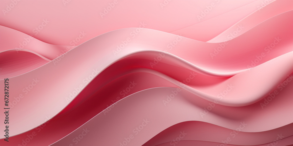 Fototapeta premium Softly undulating pink paper textures.