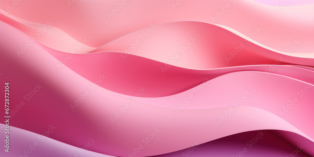 Obraz premium Softly undulating pink paper textures.