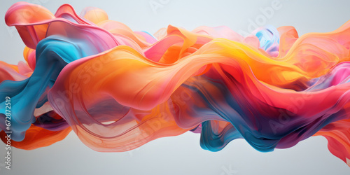 A harmonious blend of colors in a dynamic 3D abstract.