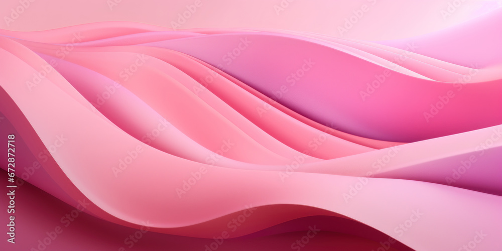 Obraz premium Softly undulating pink paper textures.