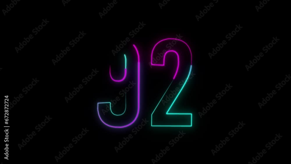 Neon number 92 with alpha channel, neon numbers Neon number 92 with alpha channel, neon numbers