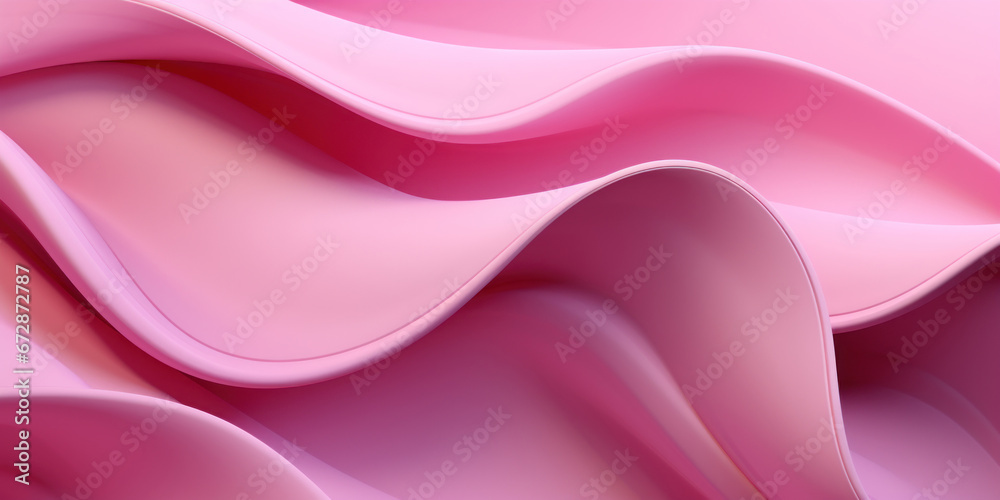 Obraz premium Softly undulating pink paper textures.