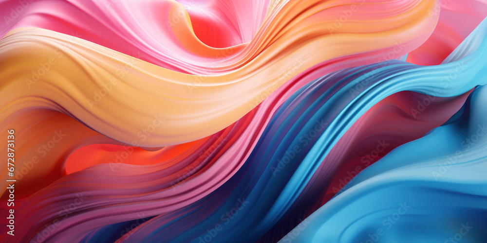 Mesmerizing 3D artwork with dynamic colors creating a visual depth.
