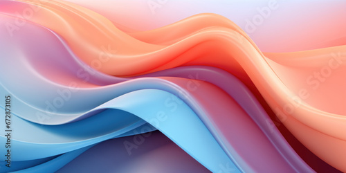 Elegant wavy formations of ribbons in a surreal 3D.