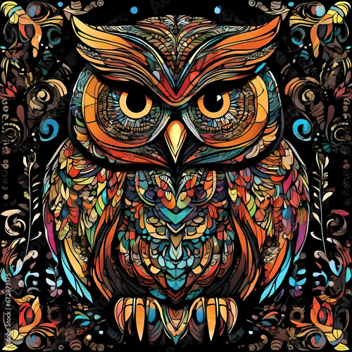 Intricately designed Owl