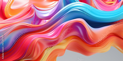 Mesmerizing 3D artwork with dynamic colors creating a visual depth.