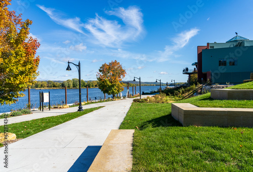 National Eagle Center by the Mississippi River in the town of Wabasha in Minnesota in autumn photo