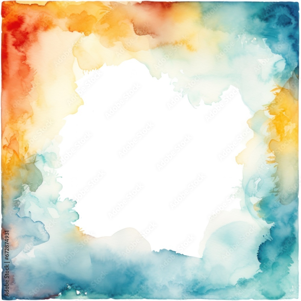 Watercolor frame, Background with copy space Watercolor frame, Background with copy space