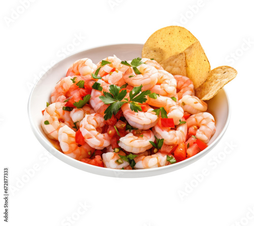 A Plate of Shrimp Ceviche a...