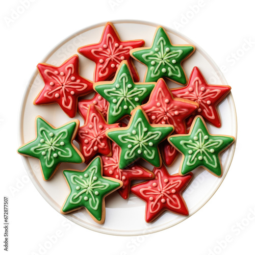 Plate of Red and Green Chri...