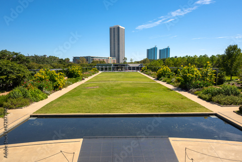 McGovern Garden Falls in Houston Hermann Park. Texas, USA photo